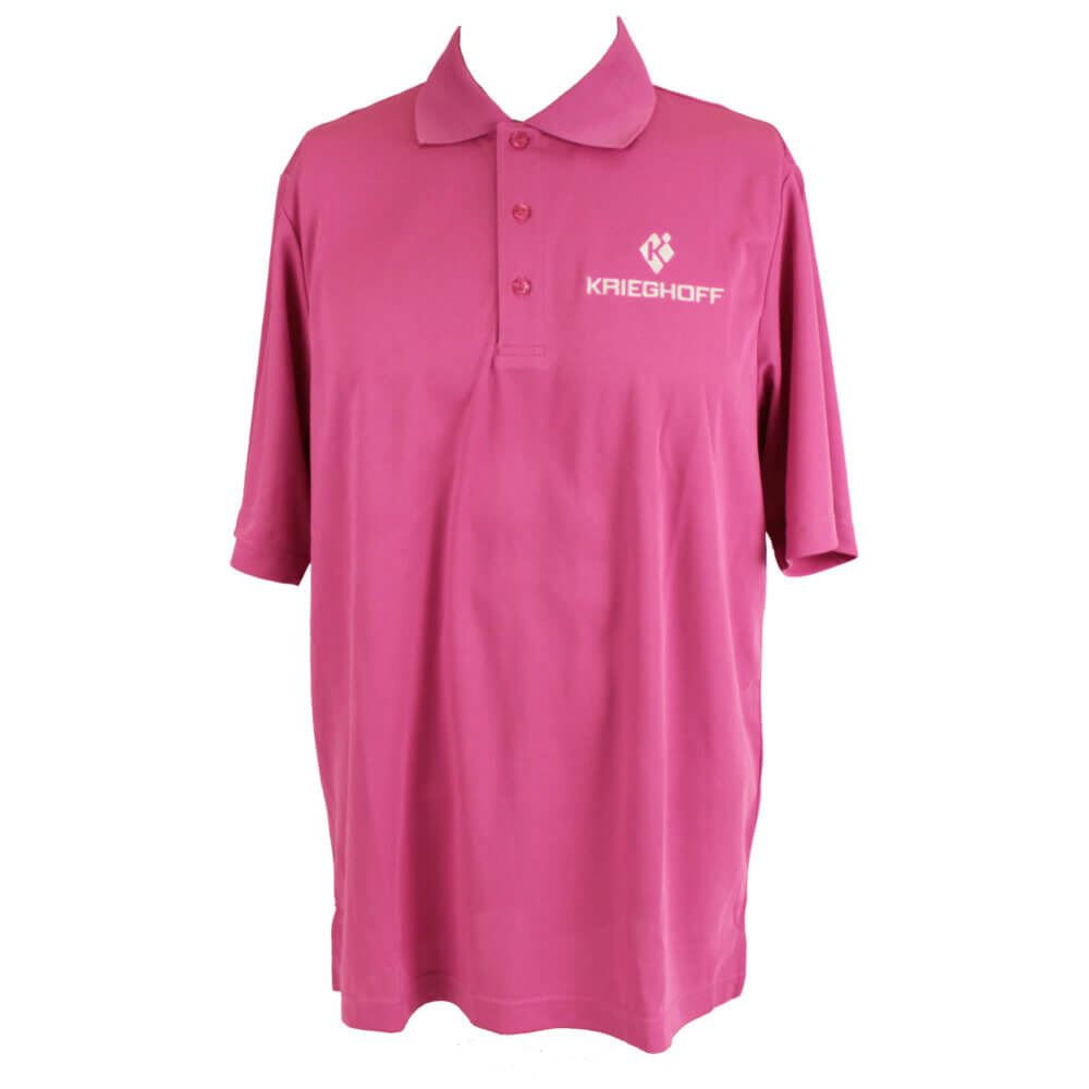 Men’s Performance Polo Shirt, Pink – XL Only