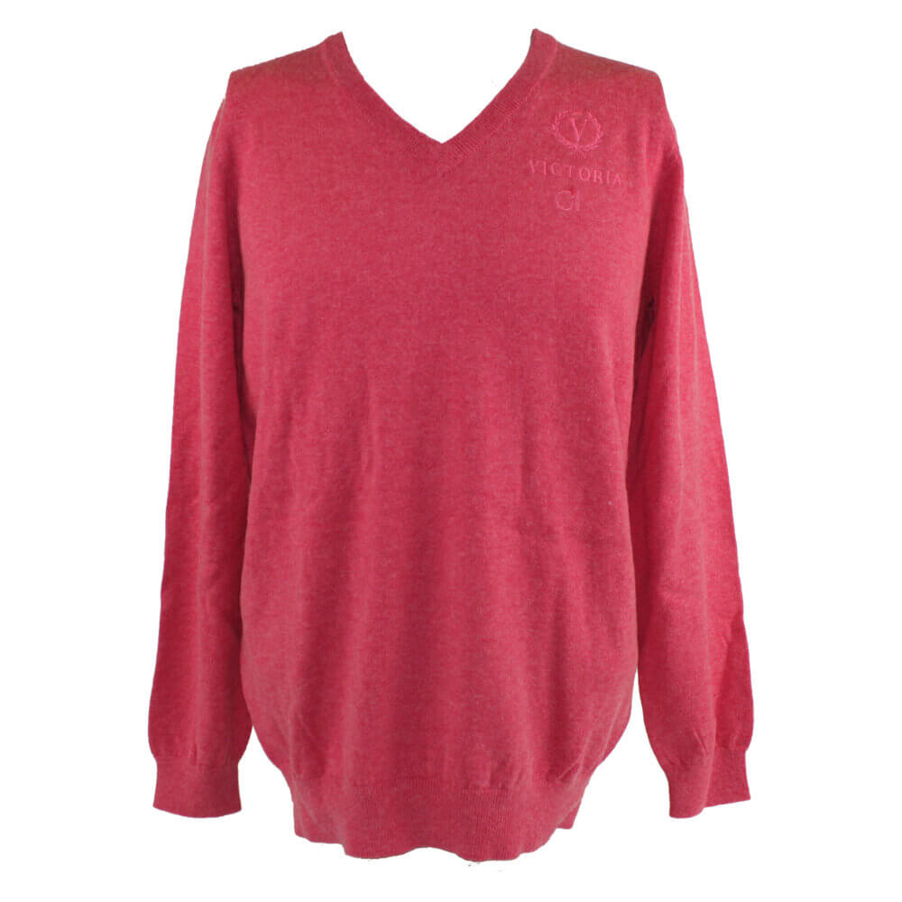 “Arthemis” Ladies’ V-Neck Pink Sweater, Victoria, by Club Interchasse